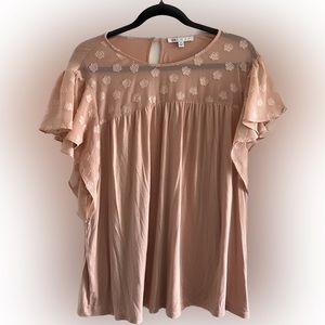 DR2 dusty pink Boise flower Top